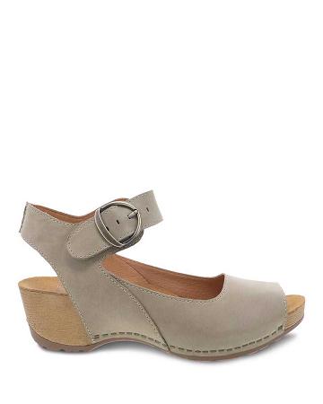 Talons Dansko Tiana Burnished Nubuck Femme Kaki | FR 194RVD